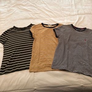 Bundle of stripped shirts
